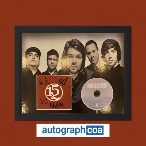Taking Back Sunday Signed "152" CD Insert 14x11 Framed - ACOA