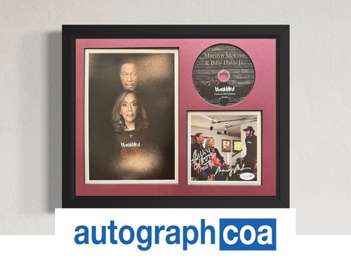 Marilyn McCoo & Billy Davis Jr Signed "Blackbird" CD Insert 14x11 Framed - ACOA