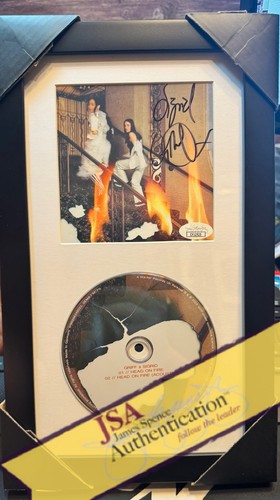 Griff & Sigrid Signed CD Insert "Head on Fire" Framed 6.5x12 - JSA