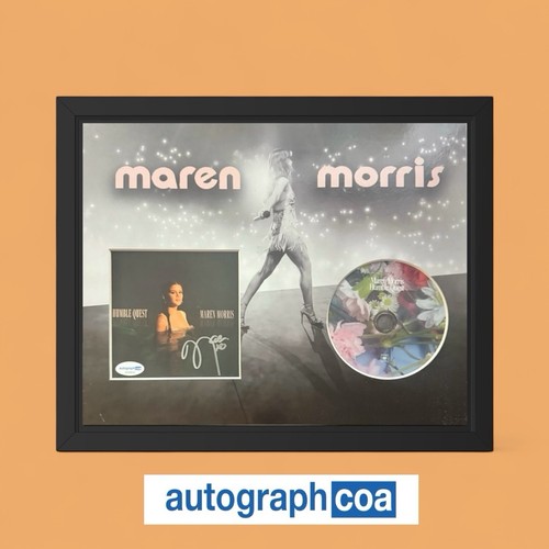 Maren Morris Signed "Humble Quest" CD Insert 14x11 Framed - ACOA