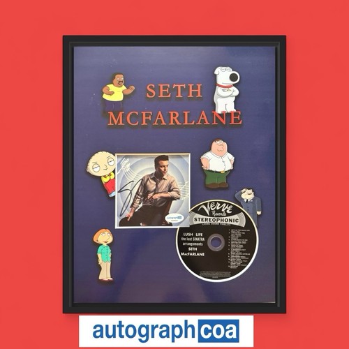 Seth McFarlane Signed "Lush Life" CD Insert 11x14 Framed - ACOA