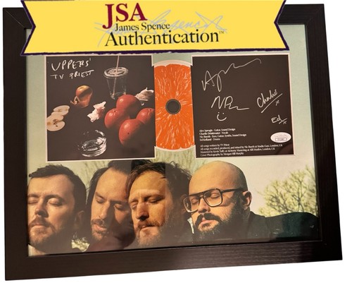 TV Priest Signed CD Insert "Uppers" Framed 11x14 - JSA