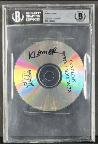 Kendrick Lamar Rare Full Auto Signed Section 80 CD BECKETT Slabbed Authentic