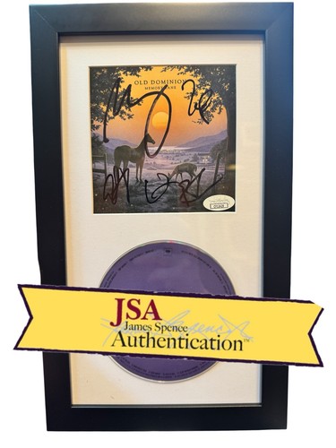 Old Dominion Signed CD Insert "Memory Lane" Framed 6.5x12 - JSA