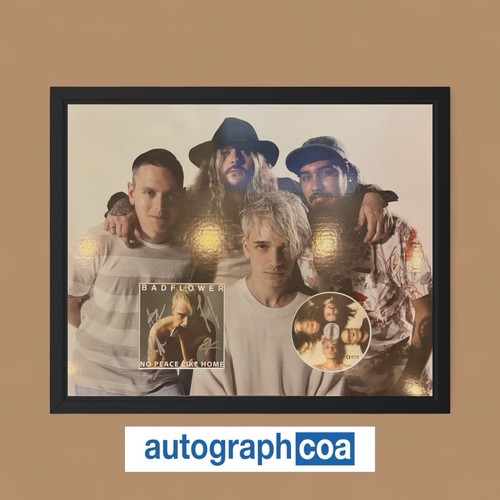 BadFlower Signed CD Insert "No Place Like Home" Framed 20x16 - ACOA