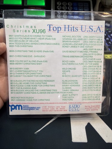 1996/1997 Christmas Series Ultrasonic Radio Disc Broadcast Only CD XU96