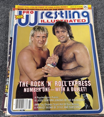 PRO WRESTLING ILLUSTRATED JULY 1986 RIC FLAIR ROCK & ROLL EXPRESS SCOTT HALL NWA