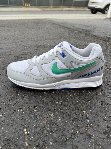 Nike Air Span 2 Wolf Gray/Emerald/White AH8047-012 Men's Shoes Multisize