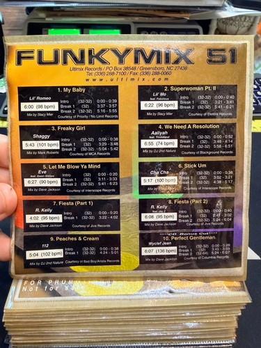 FUNKYMIX DJ MIX CD RAP MIX URBAN PROMO CD - YOU CHOOSE!