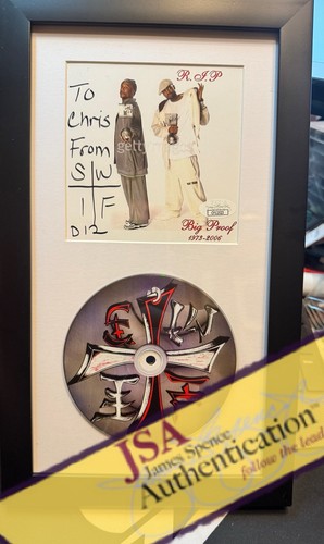 Swifty Mcvay Signed CD Insert "Big Proof" Framed 6.5x12 - JSA D12