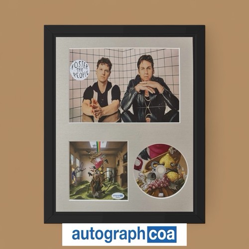 Foster The People Signed "Paradise State Of Mind" CD Insert 11x14 Framed - ACOA