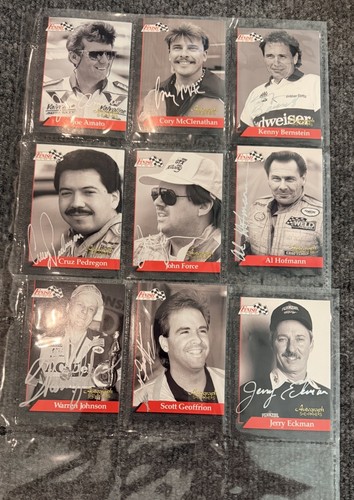 NHRA Autograph Card Lot (12) John Force + Finish Line 1993