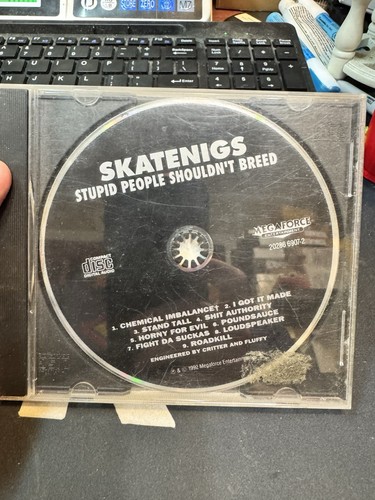 Skatenigs Stupid People Shouldn't Breed CD ORIG 1992 Megaforce 20286-1959-2 RARE