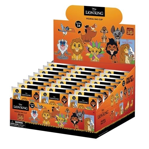 The Lion King 30th Anniversary 3D Foam Bag Clip CASE OF 24 SEALED BAGS! Timon