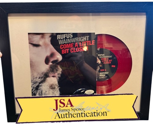 Rufus Wainwright Signed 7" Vinyl "Come a Little Bit Closer" Framed 11x14 - JSA