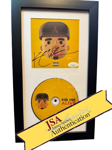 Kid Ink Signed CD Insert "Alive" Framed 6.5x12 - JSA