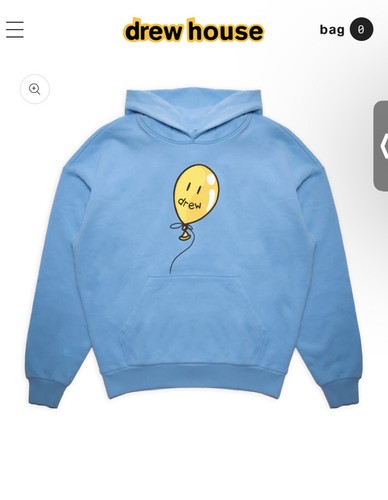Drew House Joy Hoodie Pacific Blue Balloon Mood Size SMALL BRAND NEW SOLD OUT!