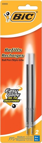 BIC Pen Refill for Medium Point, Pack of 2, Blue - NEW SEALED