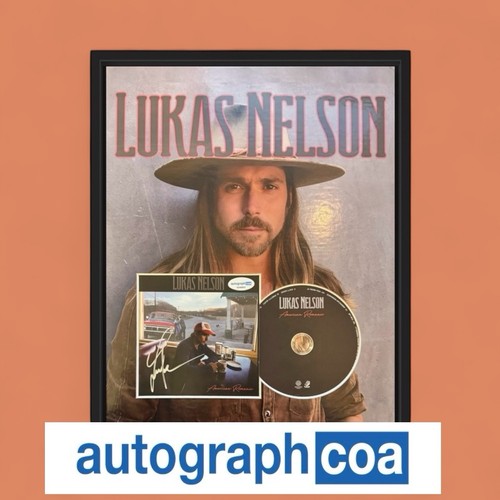 Lukas Nelson Signed "American Romance" CD Insert 11x14 Framed ACOA