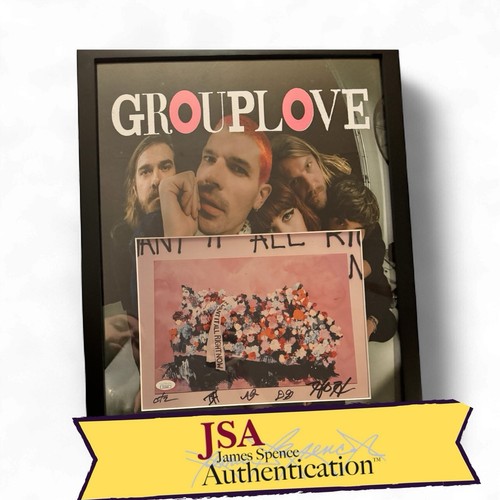 Grouplove Signed Photo "I Want It All Right Now"  Framed 16x20 - JSA