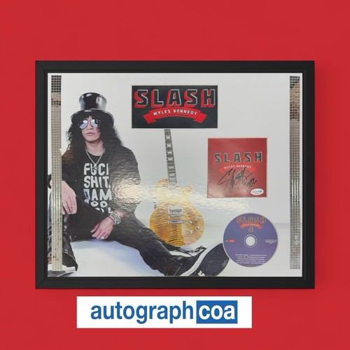 Slash Signed CD Insert "Myles Kennedy" Framed 20x16 - ACOA
