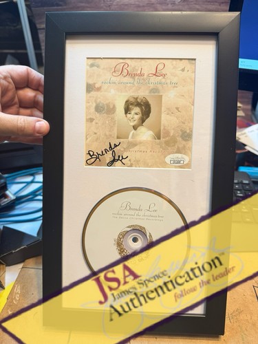 Brenda Lee Signed CD "Rockin' Around The Christmas Tree" Framed 6.5x12 JSA