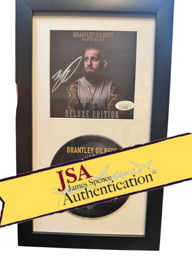 Brantley Gilbert Signed CD Insert "So Help Me God" Framed 6.5x12 - JSA