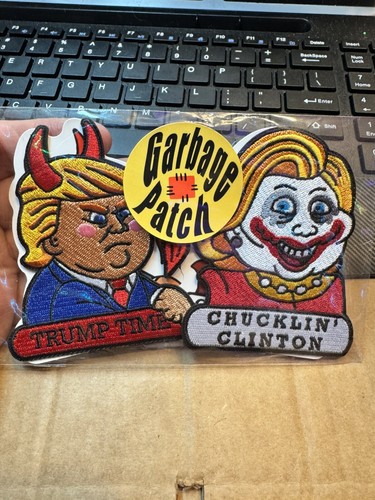 Garbage Pail Kids Trump Time Donald Trump Embroidered Patch HILLARY CLINTON