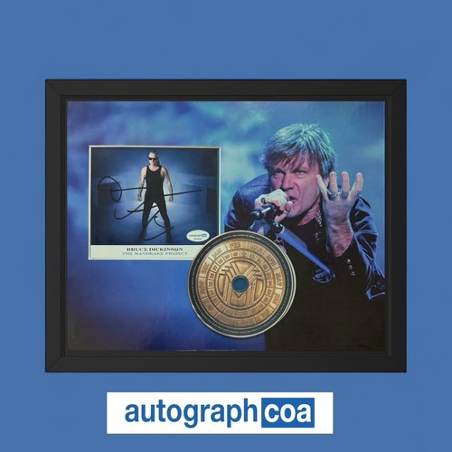 Bruce Dickinson Signed "Mandrake Project" CD Insert 14x11 Framed - ACOA